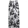 Jupes 2024 Vêtements pour femmes Floral Élégant Mode Printemps Été Intellectuel Skinny Impression Casual Sexy Tempérament Cheville