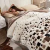Double Layers Raschel Mink Blankets For Beds Winter Soft Warm Fluffy Thicken Fleece Throw Single Size Faux Fur Blankets 240122