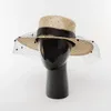 Berretti 202408-HH5159 Ins Summer Light Manuale Naturale Sisal Tessuto Dot Mesh Lady Fedora Cap Donna Cappello per il tempo libero