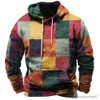 Herren Hoodies Sweatshirts Herbst Herren Hoodie Für Sweatshirt 3D Plaid Gedruckt Langarm Pullover Street Man Kleidung Herren Übergroßen Kapuzenpullover 2024