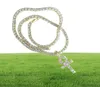Hip Hop Pendant Necklace For Men Women Gold Plated Tennis Chain X Necklace Jewelry Wholesale4944651