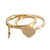 Обручальные кольца Титановая сталь 316L Позолоченное любовное кольцо для женщин Дизайнерские кольца в форме сердца Свадебные роскошные муассанитовые бриллиантовые каналы Jewe Dhr6Q