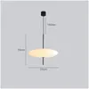 Hanglampen Nordic Moderne Lamp Vliegende Schotel Verlichting Kunst Eetkamer Studeerkamer Drop Levering Dhlp1