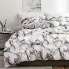 Ensembles de literie Ensemble de literie Queen imprimé marbre ensemble de housse de couette brossé taille King ensemble de housse de couette pour lit Double simple doux ensembles de literie sans draps