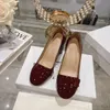 Chaussures en cuir verni à boucle métallique, couleur bonbon, à tête ronde, peu profondes et à talons épais, nouvelle collection printemps et automne 2024