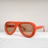 Óculos de sol moda rua preto piloto masculino hip hop oval óculos de sol primavera 2024 z2702u ins estilo fosco acetato solar homens