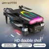Dronlar KBDFA F199 Drone Hava Fotoğrafçılığı 1080p geniş açılı HD Çift Kamera Fırçasız WiFi FPV Profesyonel RC Katlanabilir Quadcopter YQ240217