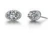 Eccellente Halo NSCD Orecchini con diamanti sintetici Orecchini a bottone con gioielli di fidanzamento da donna Orecchini in argento sterling placcato in oro bianco 18 carati PT94289697