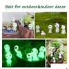 Decorazioni da giardino 510 pezzi albero luminoso ees spiriti figure fata micro paesaggio ornamento incandescente nel buio fiore in miniatura in vaso Dr Dhscq