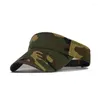 Bérets Camouflage Summer Sun Chapeaux pour hommes Femmes Tactique Armée Vide Top Visière Casquette Réglable Cyclisme En Plein Air Tennis Chapeau De Plage