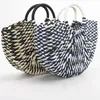 Totes 2019 New Women Round Bucket Semicircle Straw Bag Handmade Net Color Woven Basket Rattan HandbagH24217