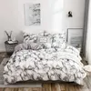 Ensembles de literie Ensemble de literie Queen imprimé marbre ensemble de housse de couette brossé taille King ensemble de housse de couette pour lit Double simple doux ensembles de literie sans draps