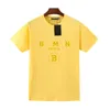 Balmans Baumwoll-T-Shirt mit klassischem Brustbuchstabendruck für Herren und Damen, kurzärmelig, vielseitig, locker, kurzärmelig