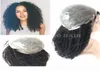 Fashion 8A Geade 1B Black Color Virgin Brazilian Hair Kinky Curly Full Thin Skin PU Wig 1799394