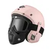 Motorfietshelmen Half Gezicht Helmet Jet ABS Motorbike elektrische veiligheidsmasker Bubbel Visor Moto Casque Casco