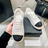 Scarpe di tela color block con nappe scarpe da tavola in denim scarpe da biscotto firmate di lusso nero bianco retrò stile college donna moda comoda sneaker casual