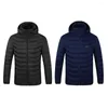 Skidjackor Partihandel 11 Zone Heating Winter Smart Jacket USB Tre-växlad elektriska kläder