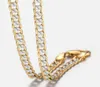 Fashion Necklaces 4mm Mens Womens Chain Flat Hammered Curb Cuban Gold Filled Necklace Jewlery Hgn649455613