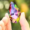 Chandelier Crystal 50MM Colorful Glass Art Prism Faceted Tears Pendant Parts Suncatcher For Windows Decoration Supplies