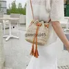 Borse a tracolla Rotonda Morbida corda di carta Borsa a tracolla Nappa Estate Beac andmade Crossbody Donna ollow Cerchio di paglia RaanH24217