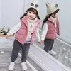 Crianças colete quente inverno meninas meninos engrossar colete de veludo outerwear crianças adolescentes jaquetas de algodão para 210 anos 240130