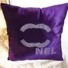 Diamond Designer Cotton Pillow Case High Quality Throw Pillow Letter Home Pillow Cover SOFA Dekoration Kudde Lyxiga kuddfodral