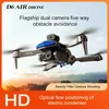 Drones Drone Profissional 4K HD Dubbele camera LED-licht 540 Obstakel vermijden Luchtfotografie Optische stroom Zweven Speelgoedgeschenken YQ240217