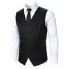Men's Tank Tops Mens Business Formal Suit Vest Casual Wedding Banquet V Neck Solid Color Sleeveless Slim Fit Jacket
