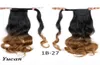 17quot Long Body Wave Wrap Around Clip en extensión de cabello de cola de caballo 110 g / pc Clip de cabello falso de cola de caballo sintético resistente al calor en p3247687