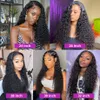 Curly Human Hair Wig 134 360 Hd Deep Wave Lace Frontal Brazilian Wigs For Black Women 136 Water Front 240127