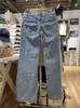 Damen-Jeans, lässige Damen-Jeans mit niedrigem Bund, gerade Jeans, amerikanische Mode, Straßenkleidung, Taschen, weites Bein, Denim-Hosen, Damen-Sommer-Retro-Taschenhose J240217