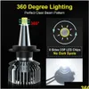 Araba Farları Yeni H1 H7 H11 LED ARAÇ FARLI BBS 60000LM Parlak Far 6000K 9005 HB3 9006 HB4 D2S H3 9012 360 Sis Işıkları 12V Mini DH7FG