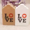 Etiketter Taggar 5*3cm DIY MADE MED LOVE WEDDAY TAG CARD SCALLOP HJÄRPFORMA VALENTINE DAGAR Present /Crafts /Bakery /Candy Tag Label 100opc /Lot Q240217