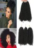 Malibob Kinky Curly Crochet Cabelo tece 8 polegadas Ombre Jerry Cabelo Encaracolado Tranças de Crochê Sintético Trança Extens7242252