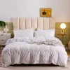 Bedding sets Bedding Set Plain Cut Wavy Craft Diamond Pleat Duvet Cover Double Bed Quilt Cover Bedding Set Twin Queen King Size Bedclothes