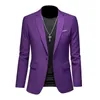 Abito moda boutique 15 colori 6XL giacca da uomo slim da sposo da sposa business office casual tinta unita 240125