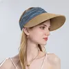 Sommer-Outdoor-Sunless-Hut für Damen, Strand-Sonnenschutzhut, gewebter Strohhut mit großer Krempe, Großhandel