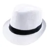 Stingy Brim Hats Summer Solid Straw Hat For Women and Man Beach Fedoras Casual Panama Sun Jazz Caps 6 Färger 60CM1259K