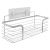 Kitchen Storage Stainless Steel Shelf For Bathroom Drying Rack Punch-free Shower Towel Sundries Metal Shelves