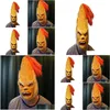 Party Masks Corn Fl Head Mask Scary ADT Realistic Laetx Party Halloween Fancy Dress Masks Maski Cosplay Kostium 7743919 Drop Deliv Dhpr6