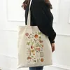 Shopping Bags Harajuku Commuter Canvas Bag Fun Casual Cartoon Print Kawaii Women's Large Capacity Ulzzang Cute Should