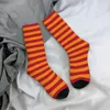 Chaussettes pour hommes Happy Vintage rayures rouges et oranges fou unisexe rayé Style de rue sans couture imprimé nouveauté équipage chaussette garçons cadeau