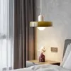 Pendant Lamps Modern LED Lamp Colorful Makaron Glass Chandelier For Bedroom Bedside Retro Hanging Light Home Decor Lustre Lantern