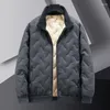 Jaquetas masculinas quentes engrossar impermeável 2024 outono jaqueta de inverno homens lambswool jogging casaco casual moda solta cinza parka