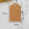 Labels Tags 50pcs Kraft Paper Tags White Cardboard Cards with Strings Wedding Birthday Christmas Party Gift Tag Cookie Packaging Supplies Q240217