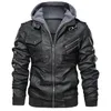 2024 UZZDSS Men's Leather Jackets Autumn Casual Motorcycle PU Jacket Biker Leather Coats Brand Clothing EU Size 240122