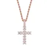 Nouveau pendentif à breloque complet Ice Out CZ diamants simulés collier pendentif Crucifix catholique avec longue chaîne 4688068