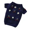 Odzież dla psa haftowane swetra Sołożał Snowman Knit Pudle Pullover Puppy Warm Winter Bichon Christmas Gift xs