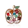 Broches Vol Strass Fruit Vrouwen Shining Lucky Leaf Broche Pin Jurk Jas Hoed Broches Luxe Bijouterie Sieraden Geschenken