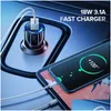 Car Charger Qc 3.0 Car Charger Quick Charging Adapter For S10 Huawei Tablet 2 Port Dual Usb Fast Phone Chargers Drop Delivery Automobi Dhmyh